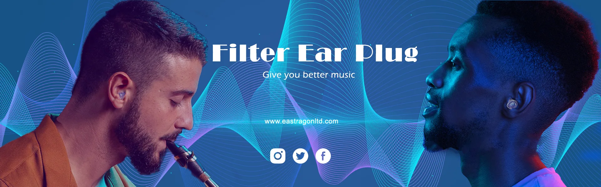 Filter earplugs for musicians — two players wearing filter earplugs